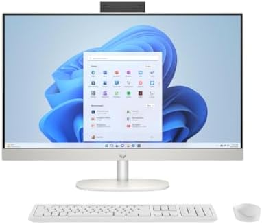 HP 27 inch All-in-One Desktop PC, FHD Touchscreen, AMD Ryzen 5 7520U, 16 GB RAM, 1 TB SSD, AMD Radeon Graphics, Built-in-Speaker, Windows 11 Pro by Unknown