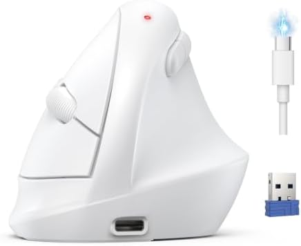TECKNET Ergonomic Mouse, BT5.3/2.4G, Silent Wireless Vertical, Rechargeable by Tecknet