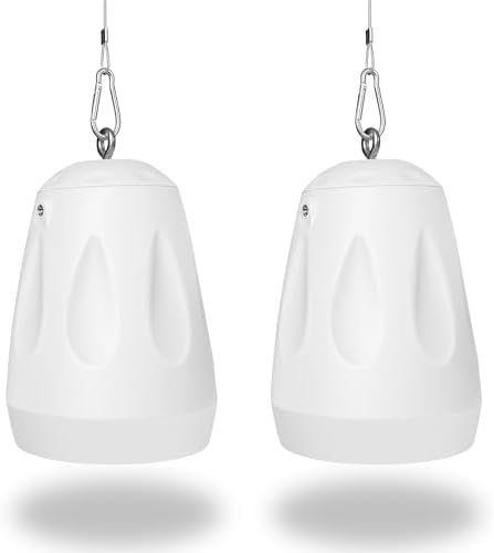 Sound Town Commercial Restaurant Bluetooth Amplifier + Pendant Speaker Set, with One 6-Zone 70V/100V Amplifier with Bluetooth, 12 x All-Weather 4-Inch Pendant Speakers, White (STCA360X12PD4W) - Image 4