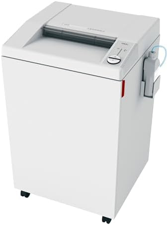 ideal. 4005 Cross Cut Commercial Office Paper Shredder with Automatic Oiler, Continuous Operation, 24–26 Sheet Capacity, 44 Gal Bin, Shred Staples/Paper Clips/Credit Cards/CDs/DVDs, P-5 Security,20AMP by ideal
