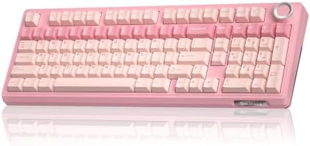 SOLAKAKA KI99 Pro 96% Wireless Mechanical Keyboard (Pink, Silent Switch) by SOLAKAKA