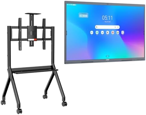 JAV 55 Inch Smart Board Interactive Whiteboard with Stand for Classroom Office Home, 4K UHD 8+128GB Touchscreen Smartboard with Built-in EDLA Licensed Android OS & Open App Ecosystem by JAV