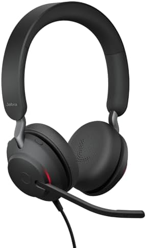 Jabra Evolve2 40 SE (2026 Version) Wired Stereo Noise-Cancelling Headset - Features 3-Microphone Call Technology and USB-C/A Cable - UC, All Platforms - Black by Jabra