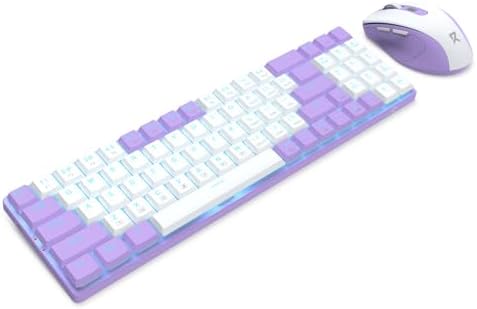 Redragon BS8773 Wireless Keyboard and Mouse Combo, 78 Keys 2.4Ghz Wireless Low-Profile Mechanical Red Switch Keyboard w/Slim Compact Design & Single Blue Backlit, Comfort Grip 2400 DPI Max Mouse - Image 2