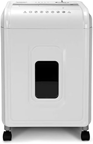 Aurora AU1262XA Anti-Jam 12-Sheet Crosscut Paper and CD/Credit Card Shredder, White/Gray - Image 6