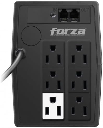 Forza UPS Battery Backup & Surge Protector 6 Outlet Battery Backup for Computer Desktop 750VA (375W) Uninterruptible Power Supply - Image 2