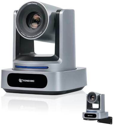TONGVEO AI 4K PTZ Camera with Auto Tracking, 10X Optical Zoom Video Conferencing Camera, HDMI & USB 3.0 Plug and Play Webcam for Zoom, Teams, Church Worship, Live Streaming, Education by TONGVEO