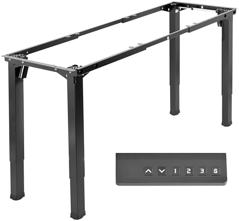 VIVO Black 4-Leg Dual Motor Standing Desk Frame, DESK-E4B by VIVO