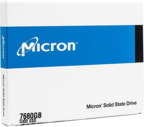 Micron 5300 PRO 7.68TB 3D NAND 2.5 Inch SATA Internal Solid State Drive Self-encrypting (SED) TCG Opal - MTFDDAK7T6TDS-1AW16ABYY by Micron