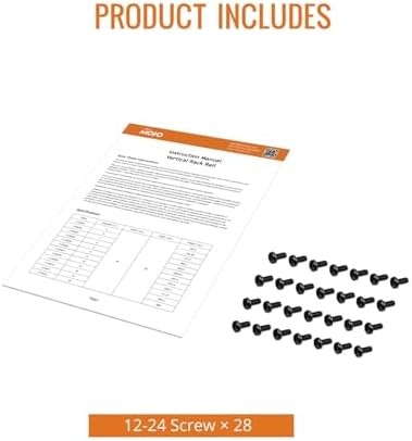 Tecmojo 14U Vertical Rack Rail Pair Kit DIY Rack Rails Kit, 12-24 Screws Included to Mount Equipment 2U-20U - Image 6