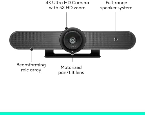Logitech MeetUp Video Conferencing System 4K 3 Microphones - Black - Image 7