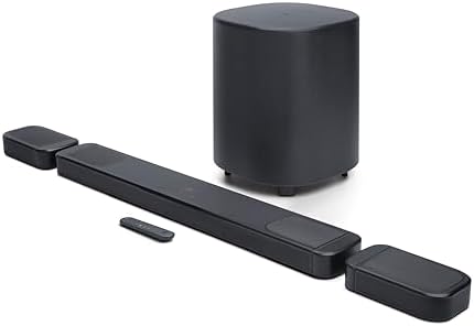 JBL Bar 1000MK2-7.1.4 Channel soundbar System with Detachable Surround Speakers, MultiBeam 3.0, Dolby Atmos and DTS:X, 480W RMS with 10" Sub & Works with Voice Assistant-Enabled Speakers (Black) by JBL