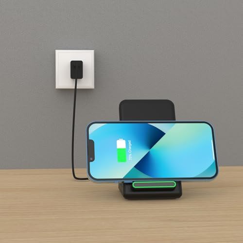 Fast Wireless Charger, 15W Wireless Charging Stand Compatible with Samsung Galaxy S24/S23/S22/S21/S20, for iPhone 17/16/15/14/13/12/11/XR/8, for Google Pixel 9 8 7,and More. - Image 3