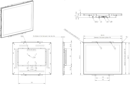 19 Inch Industrial Touch Display1280x1024 5:4 Aspect Ratio Waterproof VESA+Panel Mount for Indusitrial Retail Commercial - Image 4