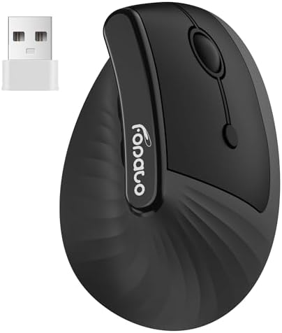 Ergonomic Vertical Mouse, Silent Wireless Bluetooth Mouse by FOPATO