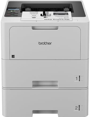Brother HL-L6210DWT Wireless Monochrome Laser Printer for Business, 50 PPM Duplex Printing, Dual Paper Tray, Ethernet & Mobile Printing with 6ft USB Printer Cable + Print Like a Pro eBook Guide Bundle - Image 2
