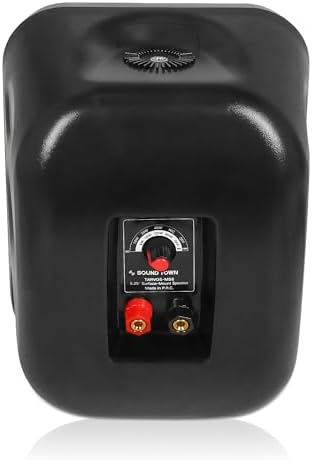 Sound Town Commercial Restaurant Bluetooth Amplifier + Surface-Mount Speaker Set, with One 6-Zone 70V/100V Amplifier with Bluetooth, 4 x 5.25-Inch Surface-Mount Speakers, Black (PAC180X4MS5B) - Image 6