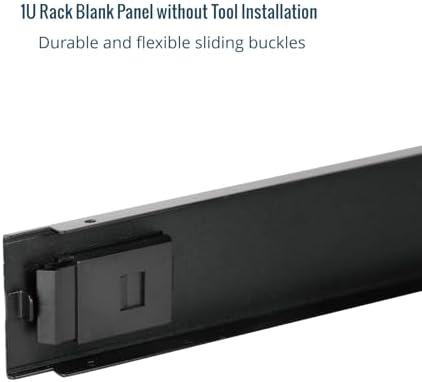 Tecmojo 5 Pack 1U Rack Blank Panel, Cold Rolled Steel Rack Panel, Rack Mount Plate for 19 in Server Rack Enclosure or Network Cabinet, Snap-in Type Mounting, Black - Image 6