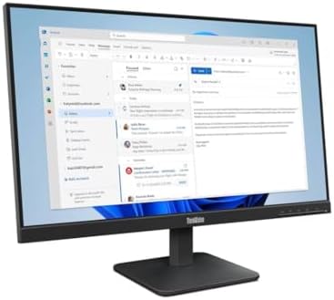 Lenovo ThinkVision 24" FHD IPS Monitor w/ 100 Hz Refresh Rate, VESA Mount - Image 2