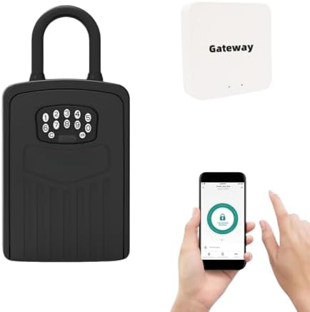 Smart Key Lock Box with WiFi, Remote Control Lock Box for House Key, APP Control Key Safe Box with Code for Outdoor by Loccess