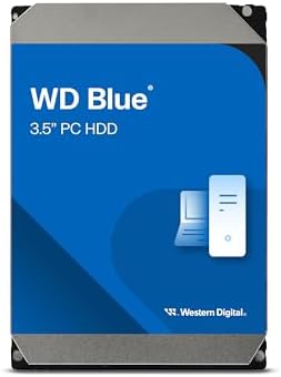 Western Digital 4TB WD Blue PC Internal Hard Drive HDD - 5400 RPM, SATA 6 Gb/s, 128 MB Cache, 3.5" - WD40EZZX by WesternDigital