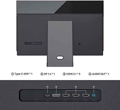 INNOCN 43 Inch 4K Ultrawide Gaming Monitor 144Hz USB Type C PC Desktop AMD Freesync Larger PC HDR400 Monitor, Built-in Stereo Speakers, DisplayPort, HDMI, Height Adjustable, Black - Image 6