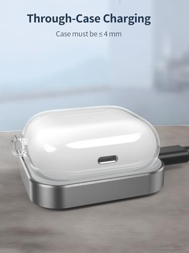 AirPods Pro Charger - Wireless Charging Station for AirPods 4 (withActive Noise Cancellation)/ 3rd/ 2rd, Gray - Image 6