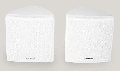 Rockville Cube 70V White 3.5" Commercial Restaurant Wall Speakers Pair - Image 2