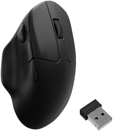 Keychron M7 8K Wireless Mouse, 30K DPI, 2.4 GHz/Bluetooth/Wired, 66g, Black by Keychron