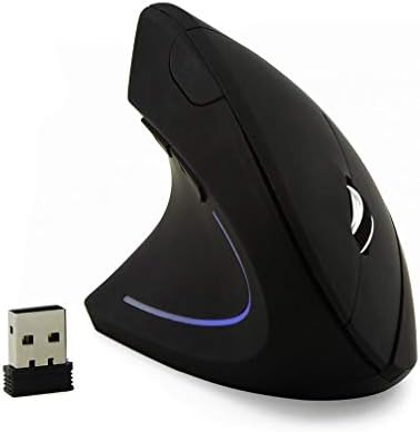 Wireless Mouse Ergonomic Vertical Left-Handed Mouse Ergo LED Light High Precision Optical Cordless Lightweight Left Hand Mice Women Men Gift for PC Computer Laptop Mac Office,1600 DPI,Side Buttons by SHARESUNSHINE