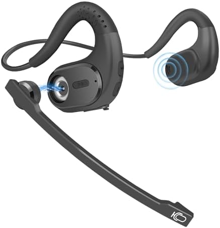 BANIGIPA Bluetooth Headset with Removable Microphone, Open Ear Headphones by BANIGIPA