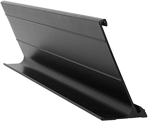 ExcelMark 2"x 8"Aluminum Name Plate Holder for Desk - Office Business Door Sign Holder - Black - Image 2