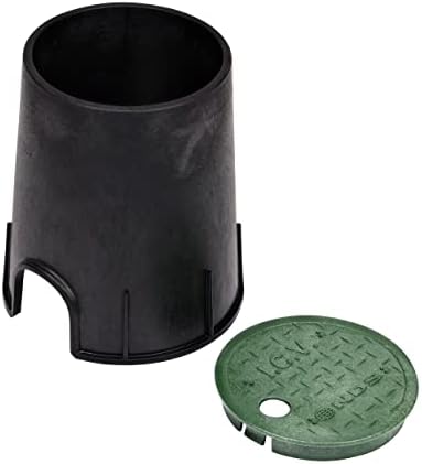 NDS Valve Box and Cover, 6 in. Round, 9 in. Height | Black Box | Green ICV Cover | Pack of 2 - Image 2