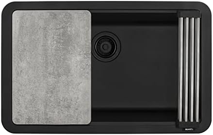 Ruvati 30-in Black Granite Undermount Workstation Kitchen Sink - RVG2310BK - Image 5