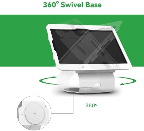 Kiosk POS Tablet Stand Compatible with iPad 10 gen 10.9 inch, 11"(A16), air 4 5 10.9", Pro 11" 1st 2nd 3rd 4th gen., iPad air 11", Retail Stand with 360° Swivel Base, White, BSC101WS - Image 4