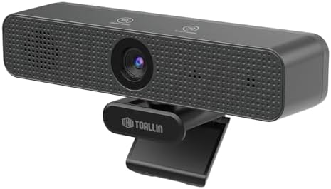 TOALLIN 4K All-in-One Webcam with Microphones and Speaker, AI Auto Framing by IdealforVideoConferencingandLiveStreaming
