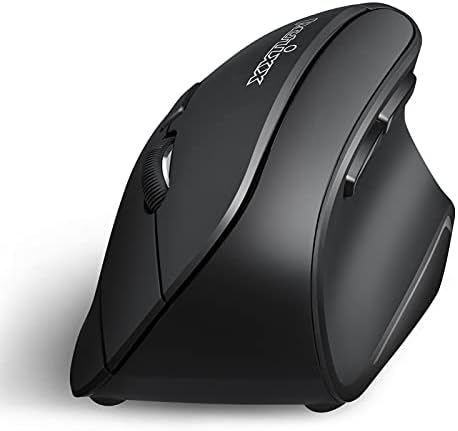 Perixx PERIMICE-804 Bluetooth Vertical Mouse, Bluetooth Connection for Windows and Android System, Works Without USB Receiver, Black by PerixxComputerGmbH