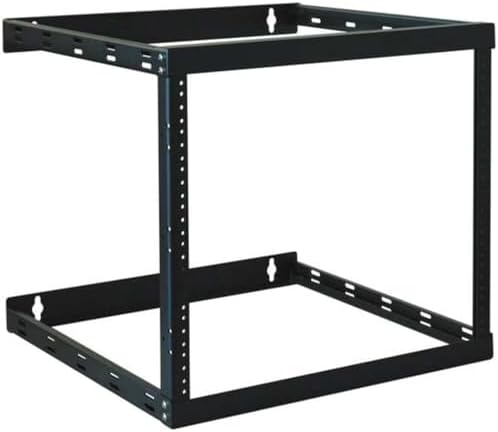 Tripp Lite 8U/12U/22U Expandable Wall-Mount 2-Post Open Frame Rack, Adjustable Network Equipment Rack, Switch Depth, 18" Deep, 5 Year Warranty (SRWO8U22), black, 17.8 (8U) , 24.8 (12U), 42.3 (22U) x 20.11 x 18.24 by TrippLite