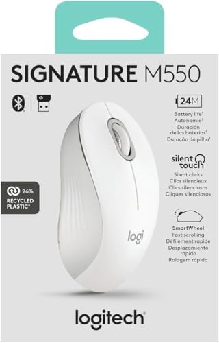 Logitech Signature M550 Wireless Mouse Small to Medium Sized - Off White - Image 7