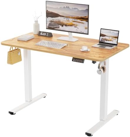 ERGOMAKER 43"x24" Standing Desk, Height Adjustable Sit-Stand Home Office by ERGOMAKER