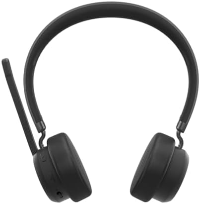 Lenovo Wireless Stereo Headset, Noise Cancelling Mic, Bluetooth 5.3 Multipoint, 31-Hour Talk & 60-Hour Playback, Lightweight 138g, Replaceable Earcups Over-Ear Comfort, Gaming, Office, & PC Use by LENOVO