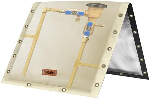 TOHONFOO 3-Way Open Backflow Preventer Pipe Cover Outside, 30"Wx24"H, Beige by TOHONFOO