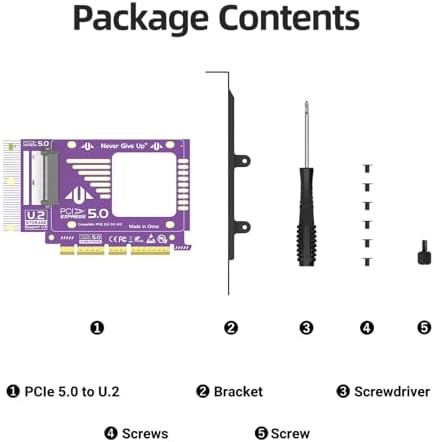 JEYI U.2 to PCIe 5.0 X4 Adapter Card for 2.5inch U.2 NVMe SSDs, 128Gbps - Image 7