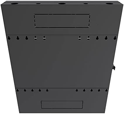NavePoint 2U Vertical Server Rack Enclosure, Low Profile, 23.6" Deep, Max Weight Capacity 150 lbs - 2U Network Cabinet Vertical Wall Mount, Perforated, Black - Image 2