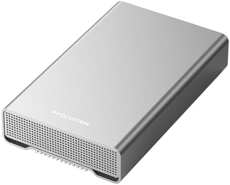 Avolusion PRO-G2 10TB USB 3.2 Gen 2 (10Gbps) External Hard Drive for Windows/MacOS (Silver) by Avolusion