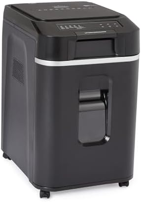 Amazon Basics 200-Sheet Auto Feed Micro Cut Paper Shredder with Pullout Basket, Black - NEW (Previously AmazonCommercial brand) - Image 2