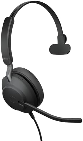 Jabra Evolve2 40 SE (2026 Version) Wired Mono Noise-Cancelling Headset - Features 3-Microphone Call Technology and USB-C/A Cable - MS Teams Certified, Works with All Platforms - Black by Jabra