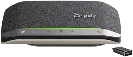 Poly - Sync 20+ Bluetooth Speakerphone (Plantronics) - Personal Portable Speakerphone - USB-C Bluetooth Adapter - Connect to Your PC/Mac/Cell Phone - Works with Teams (Certified), Zoom & More by Poly