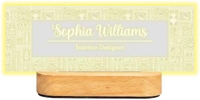 Personalized LED Desk Name Plate – Custom Office Name Sign by HunConcept