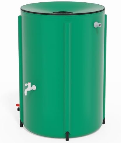 VINGLI Collapsible Rain Barrel Portable Rain Water Collection (Green, 132 Gallon) by VINGLI